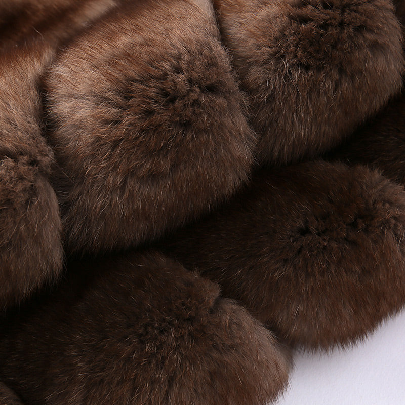 The Serenite Wool Coat with Genuine Fox Fur