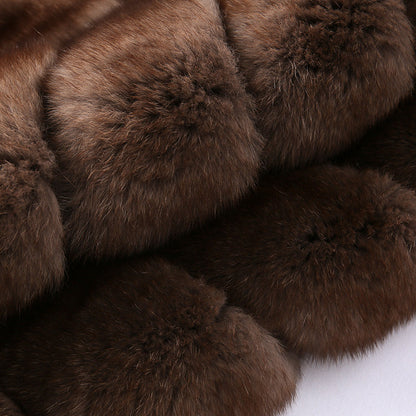 The Serenite Wool Coat with Genuine Fox Fur