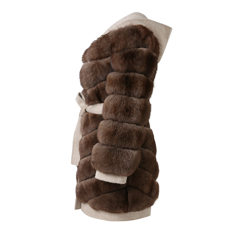 The Serenite Wool Coat with Genuine Fox Fur