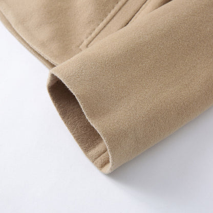 The Odette Wool Jacket with Detachable Rex Rabbit Fur Collar
