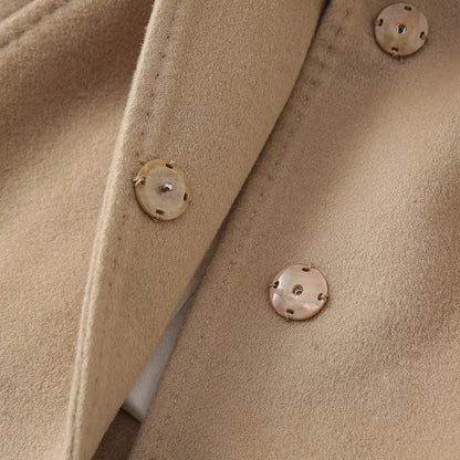 The Odette Wool Jacket with Detachable Rex Rabbit Fur Collar