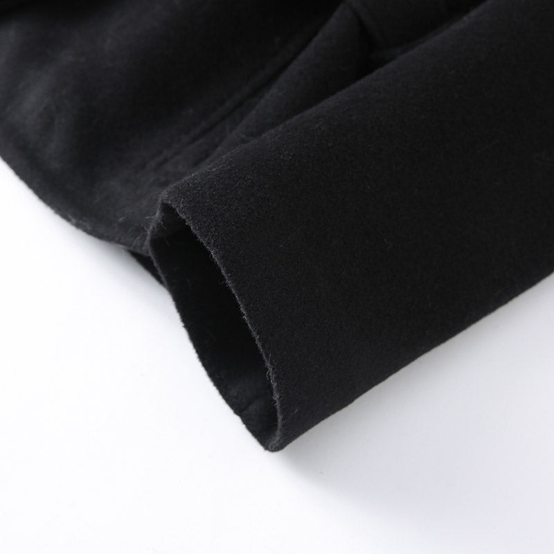 The Sable Wool Coat with Brown Fox Fur Collar