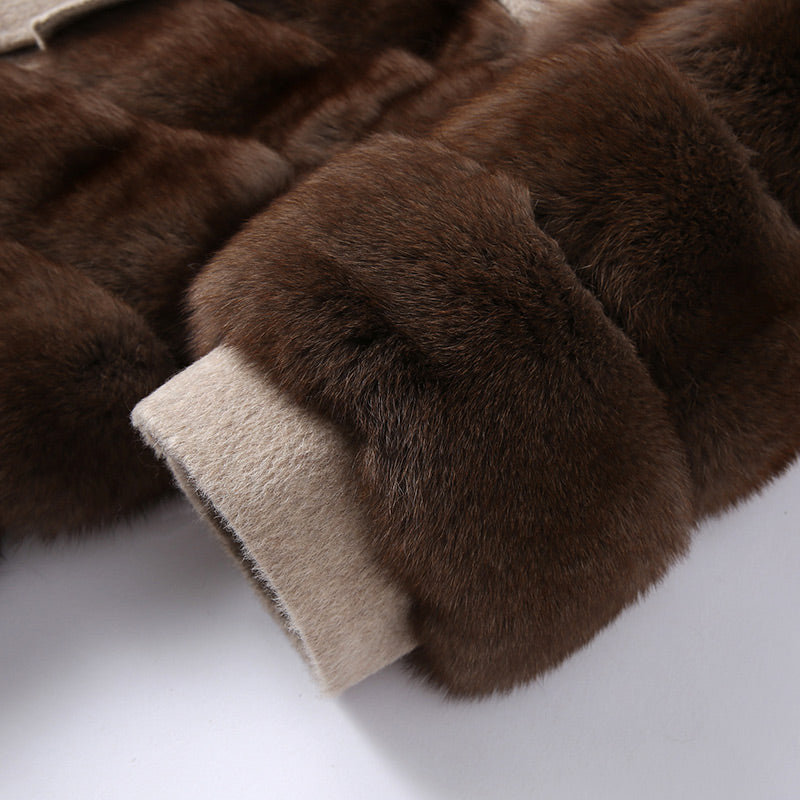 The Serenite Wool Coat with Genuine Fox Fur