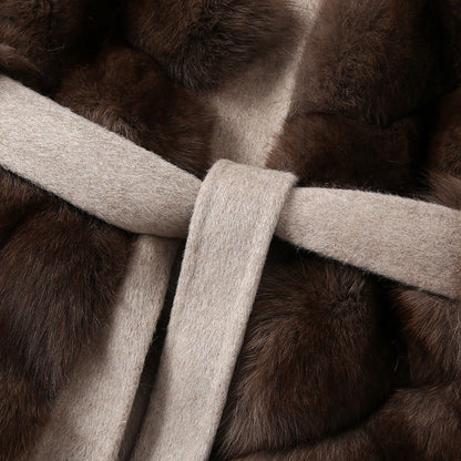 The Serenite Wool Coat with Genuine Fox Fur