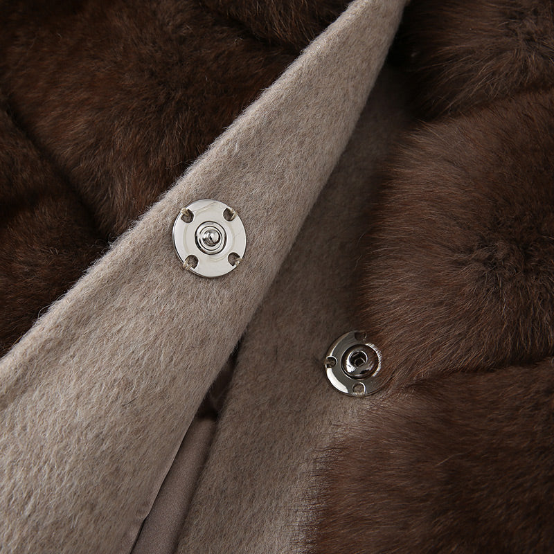 The Serenite Wool Coat with Genuine Fox Fur