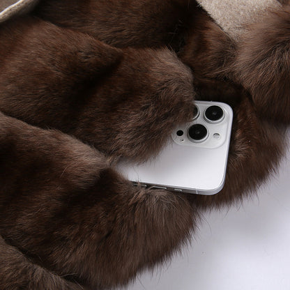 The Serenite Wool Coat with Genuine Fox Fur