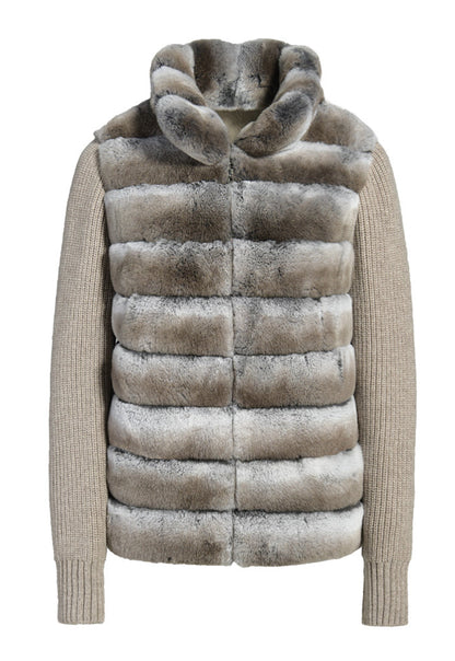 Cashmere Jacket with Fur