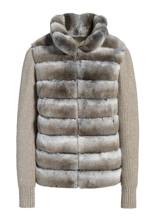 Cashmere Jacket with Fur